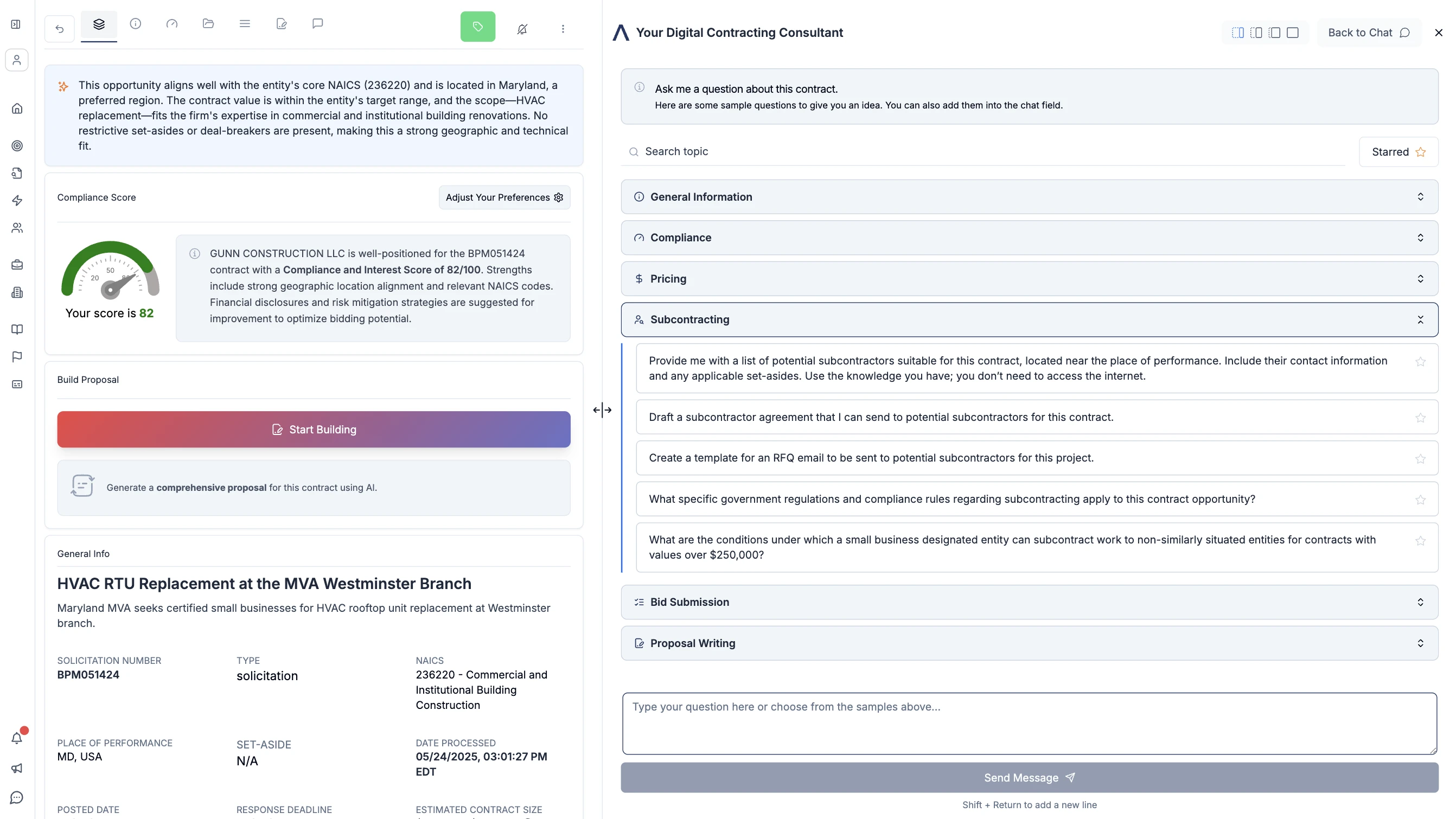 CLEATUS's customizable question repository, offering expert, on-demand consultation with the ability to star favorite questions.