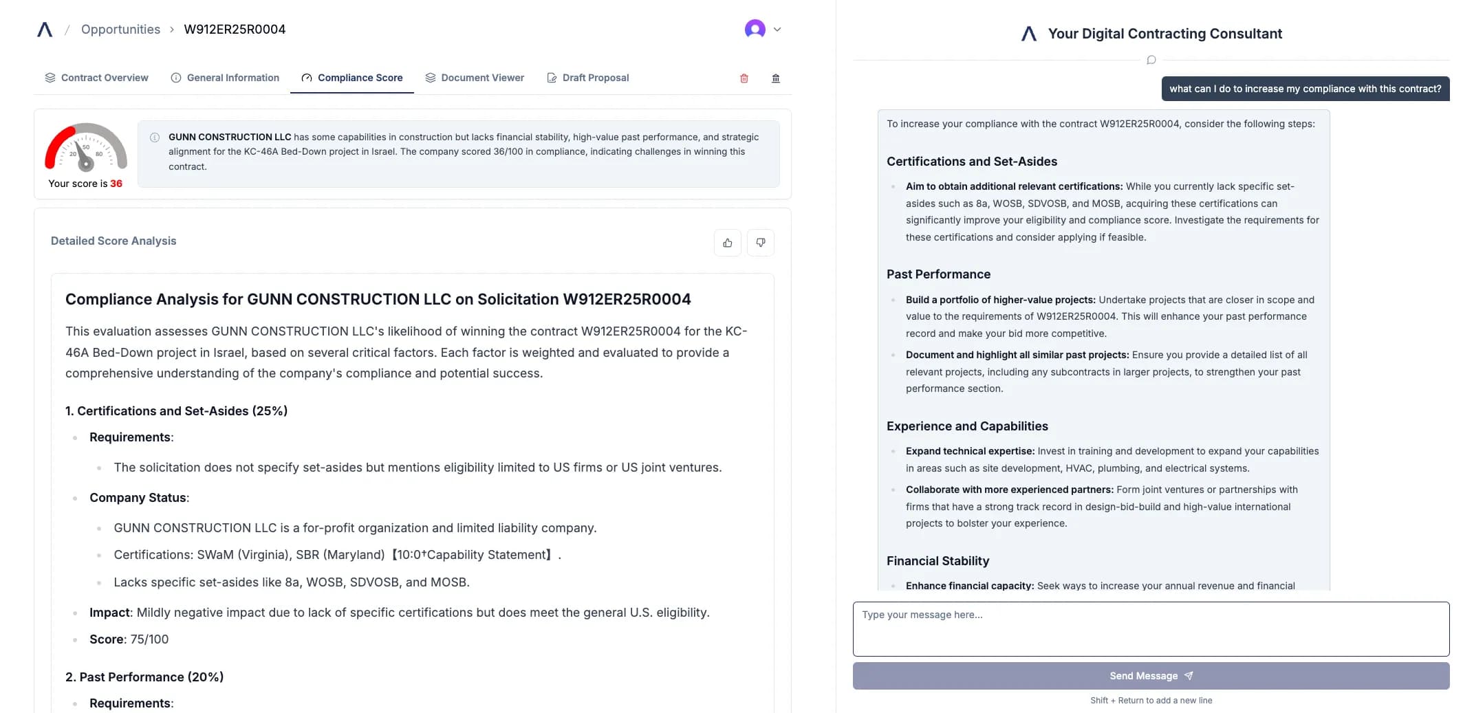 Image of CLEATUS identifying compliance requirements for contracts, helping users stay compliant.