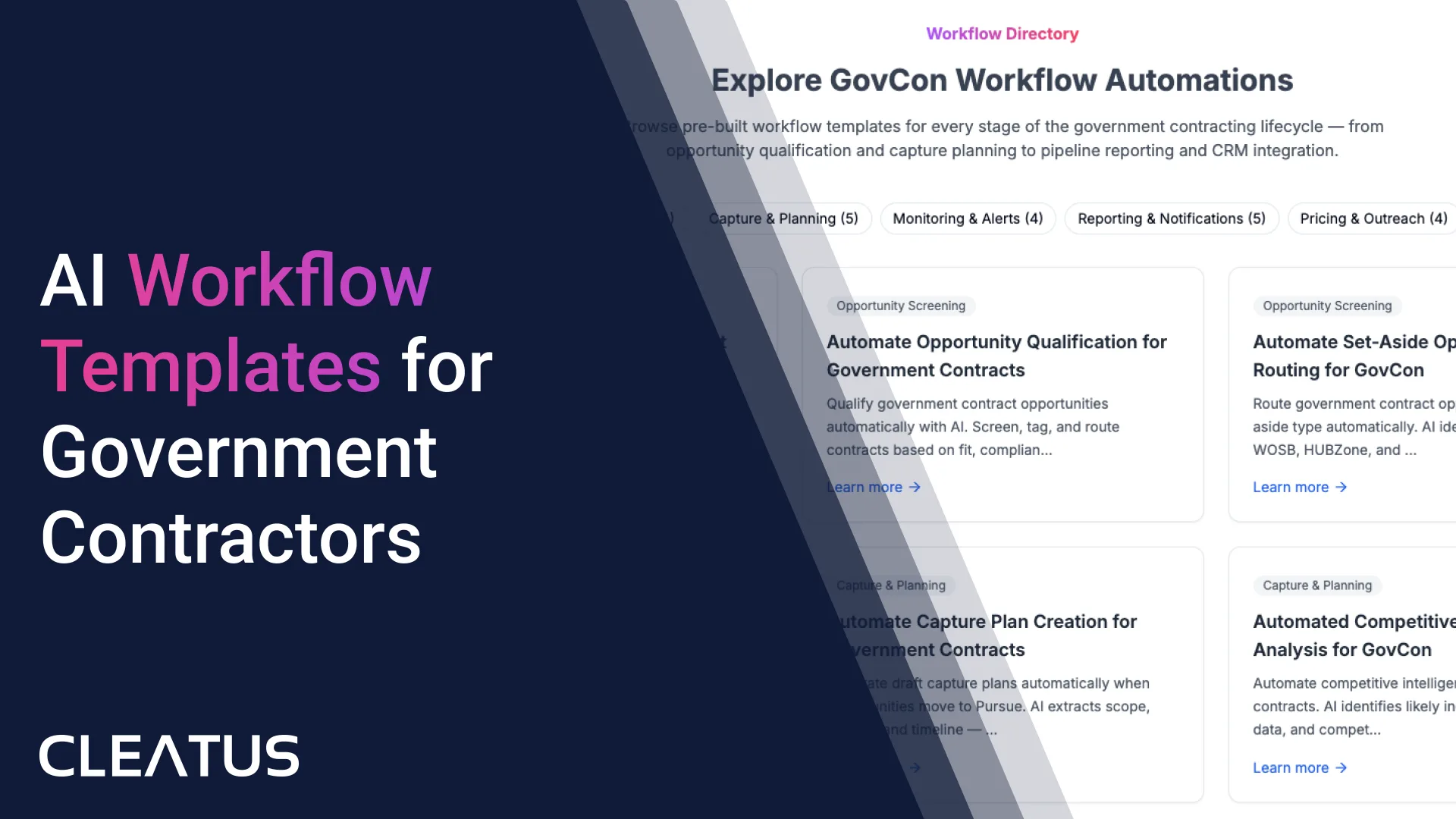 26 Ready-to-Use Workflow Templates for Government Contractors