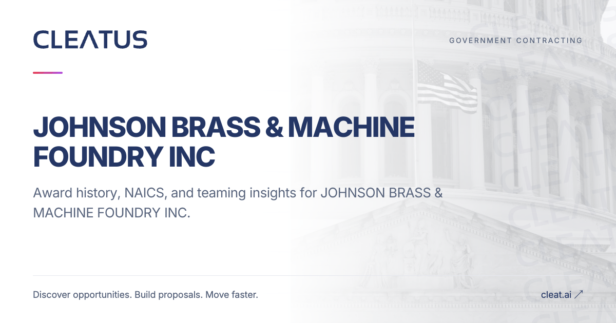 JOHNSON BRASS & MACHINE FOUNDRY INC | CLEATUS