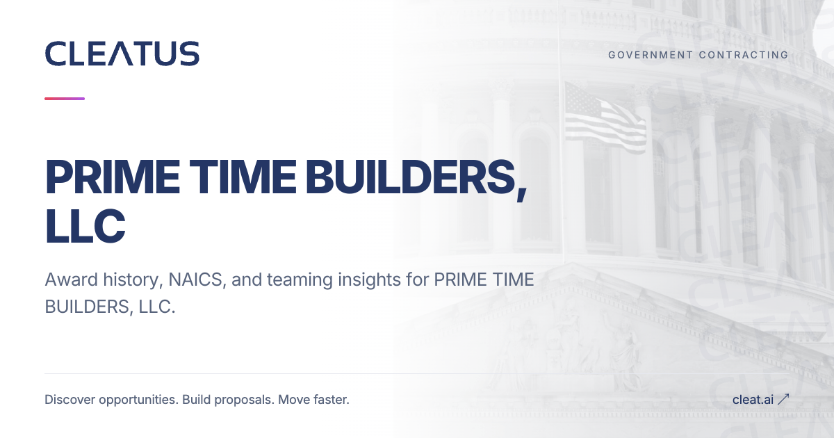 PRIME TIME BUILDERS, LLC | CLEATUS