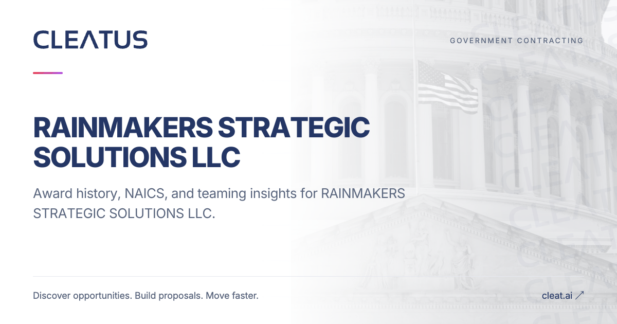 RAINMAKERS STRATEGIC SOLUTIONS LLC | CLEATUS