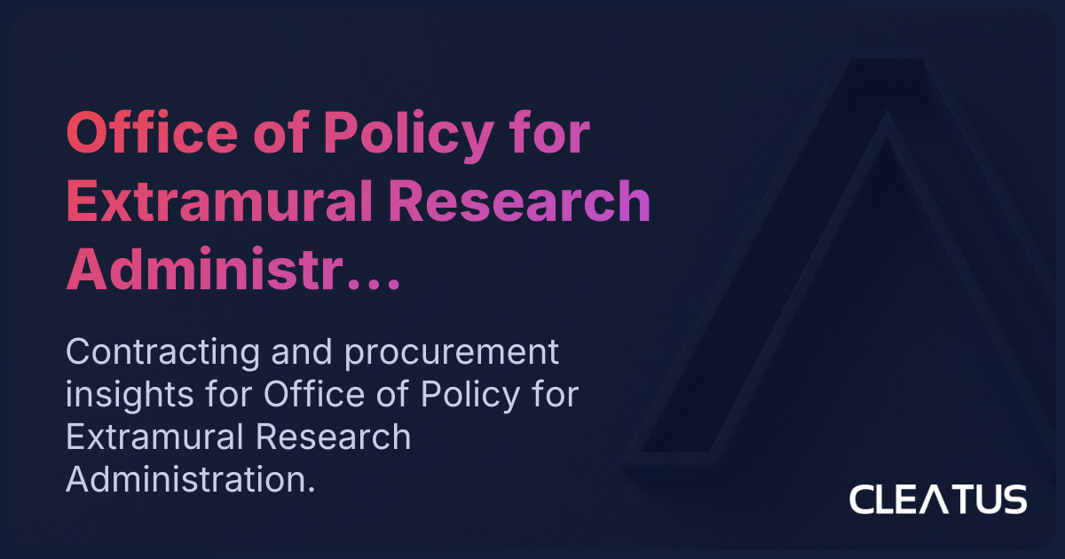 Office of Policy for Extramural Research… | CLEATUS