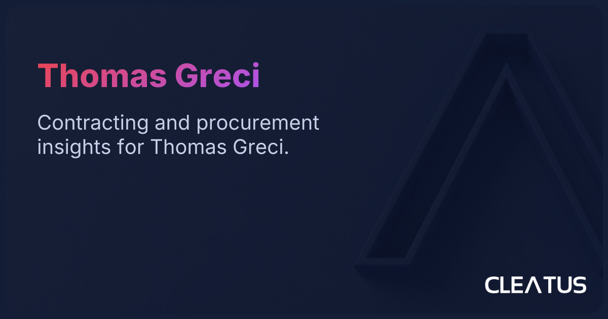 Thomas Greci - General Manager | CLEATUS