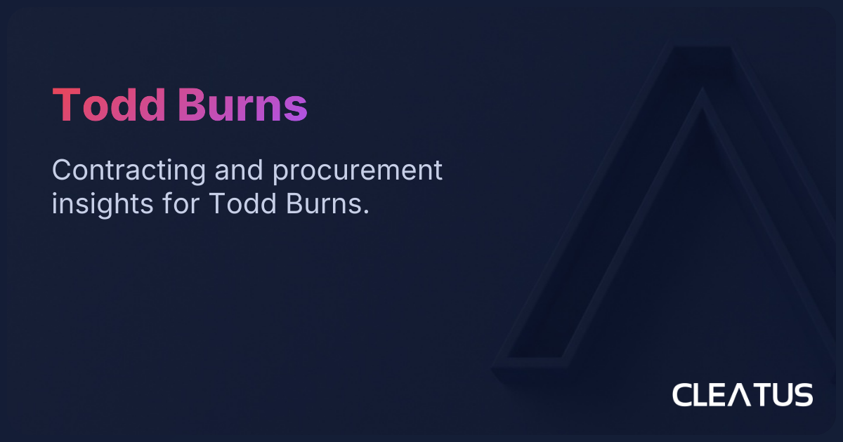 Todd Burns - Contractor Contract Manager | CLEATUS