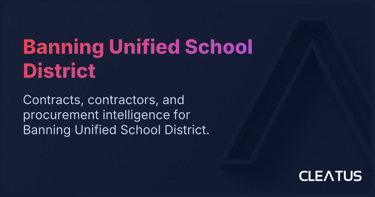 Banning Unified School District | CLEATUS