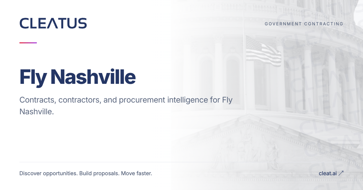 Fly Nashville - Government Contracts & Procurement | CLEATUS