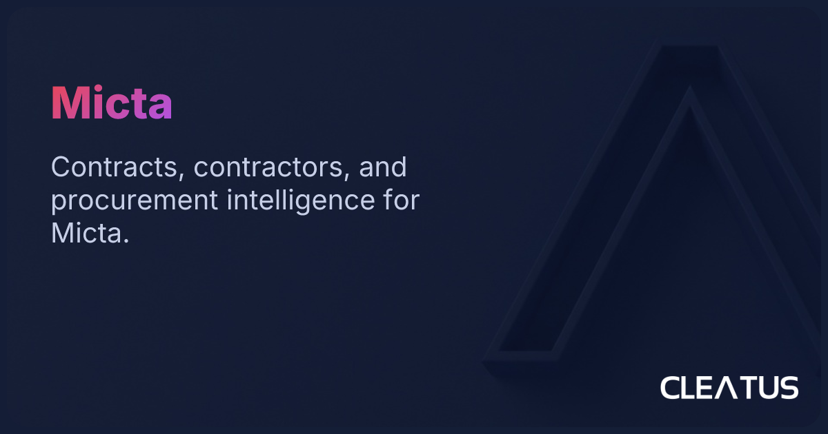Micta - Government Contracts & Procurement | CLEATUS