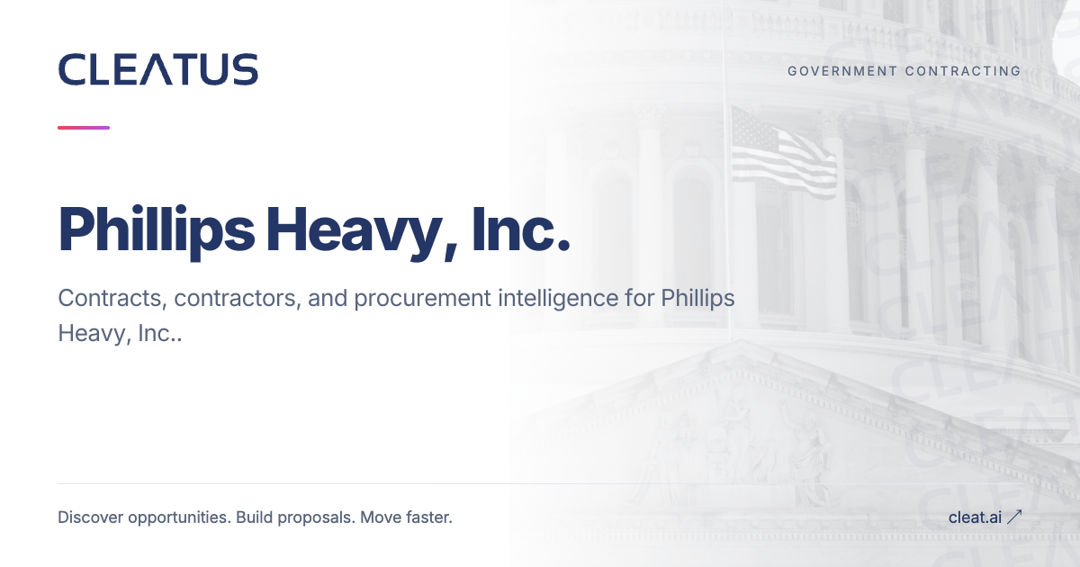 Phillips Heavy, Inc. | CLEATUS