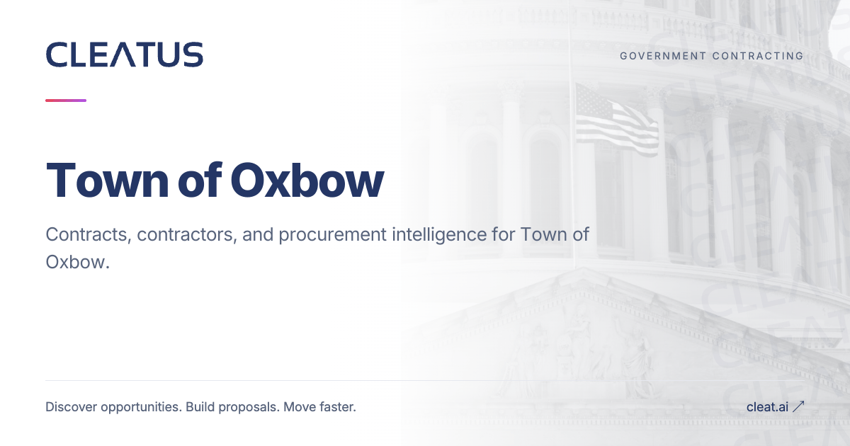 Town of Oxbow - Government Contracts & Procurement | CLEATUS