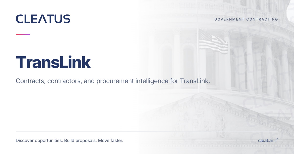 TransLink - Government Contracts & Procurement | CLEATUS