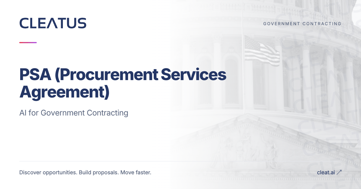 PSA (Procurement Services Agreement) | CLEATUS