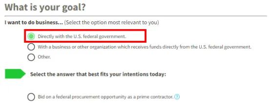 Step 18: Select Registration Purpose