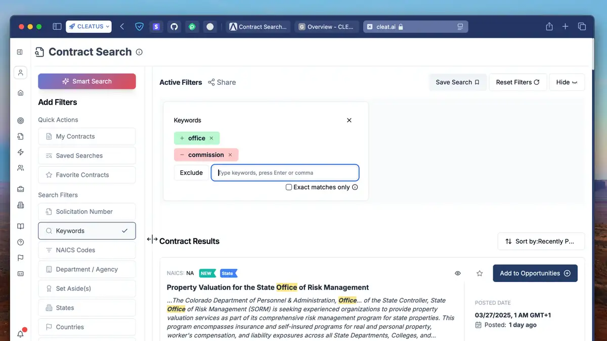 Contract Search: Include & Exclude Keywords 🔍
