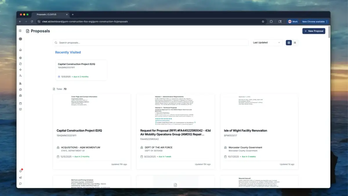 Proposals Page