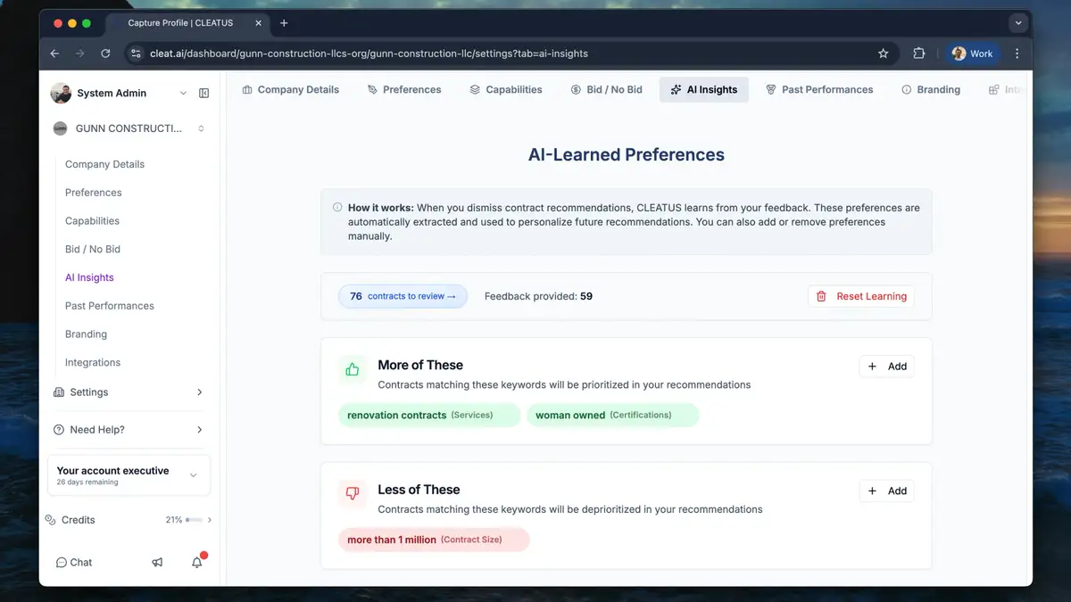 New Feature: AI-Learned Preferences 🧠