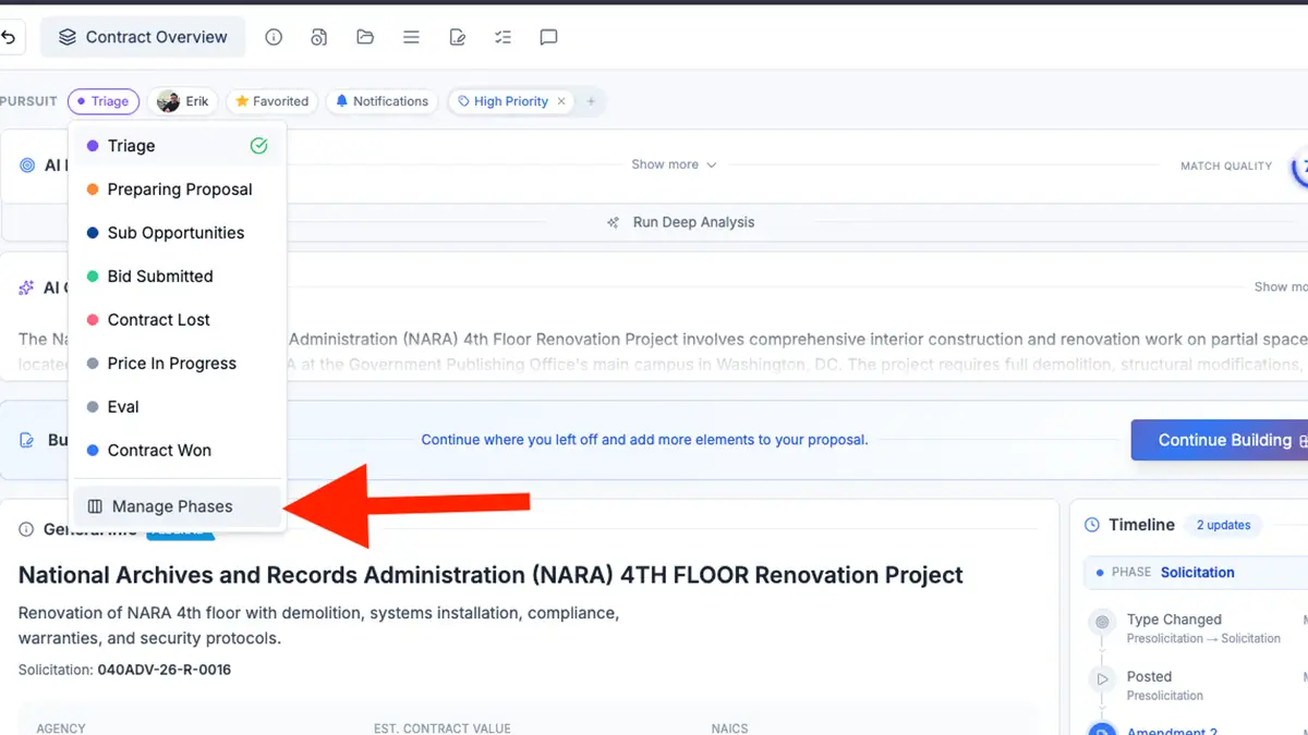 New: Manage Pipeline Phases from Anywhere π§