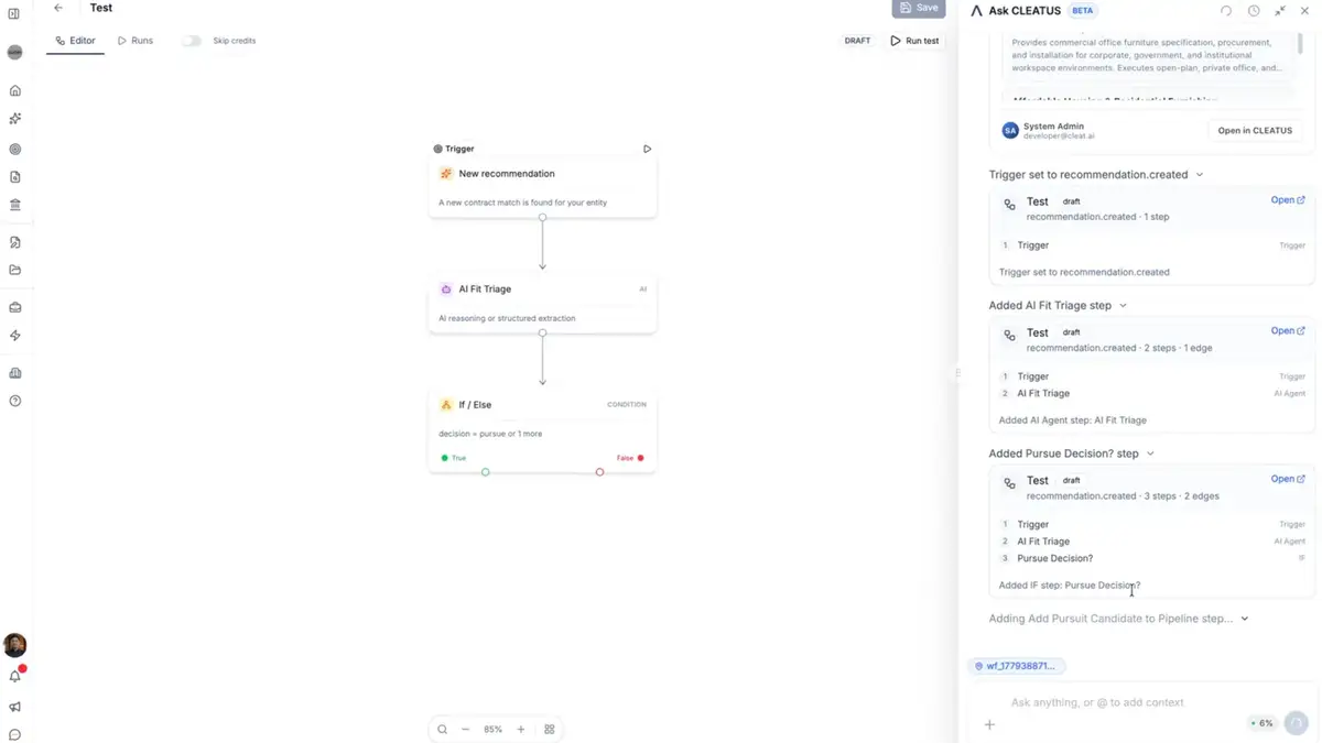 Build new workflows right from the home chat 🚀