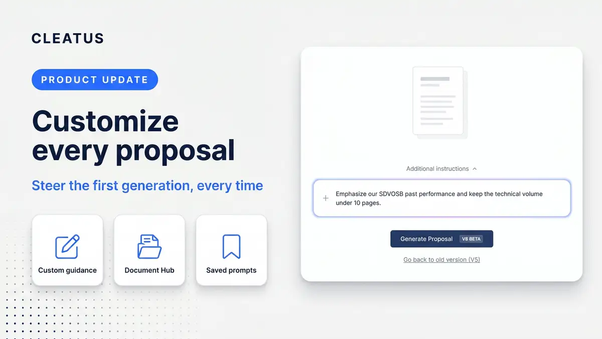 Customize every proposal before you generate it ✏️