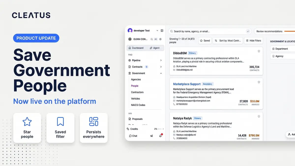 Keep your most important government contacts one click away ⭐