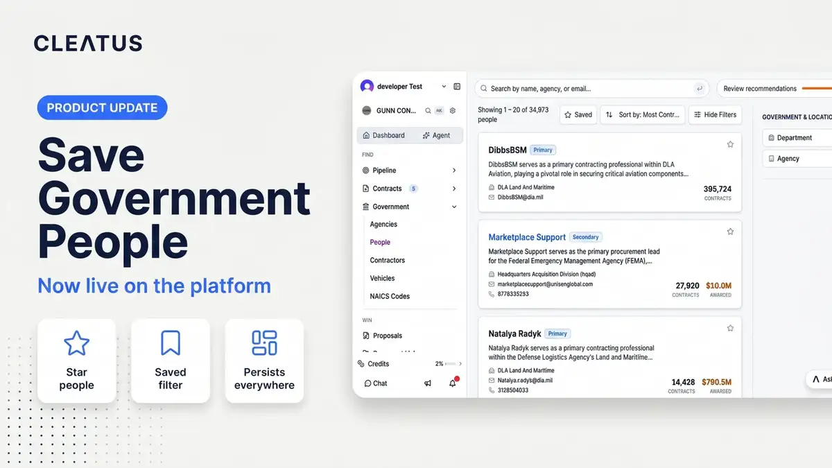 Keep your most important government contacts one click away ⭐