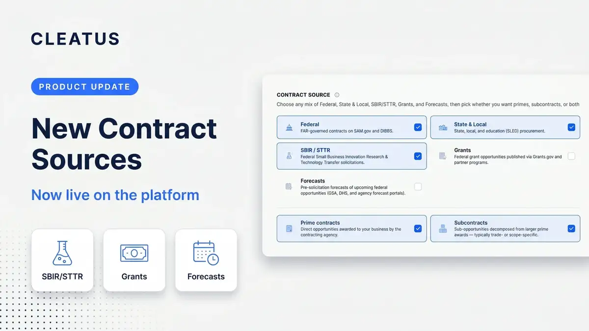 Bring SBIR/STTR, Grants, and Forecasts into your feed 🔭