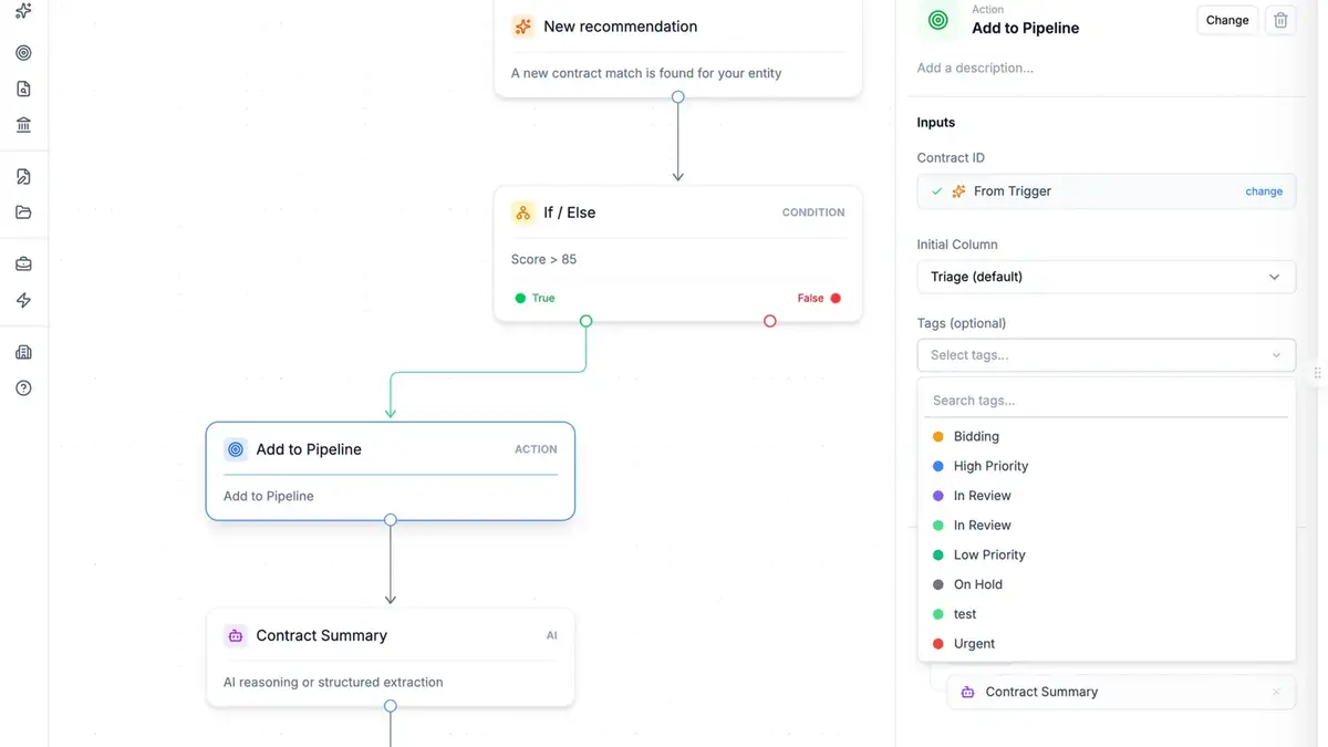 Workflows can now tag your pursuits automatically 🏷️