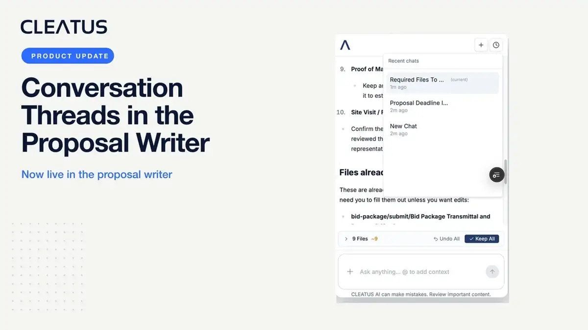 Keep your proposal work organized with conversation threads 🧵