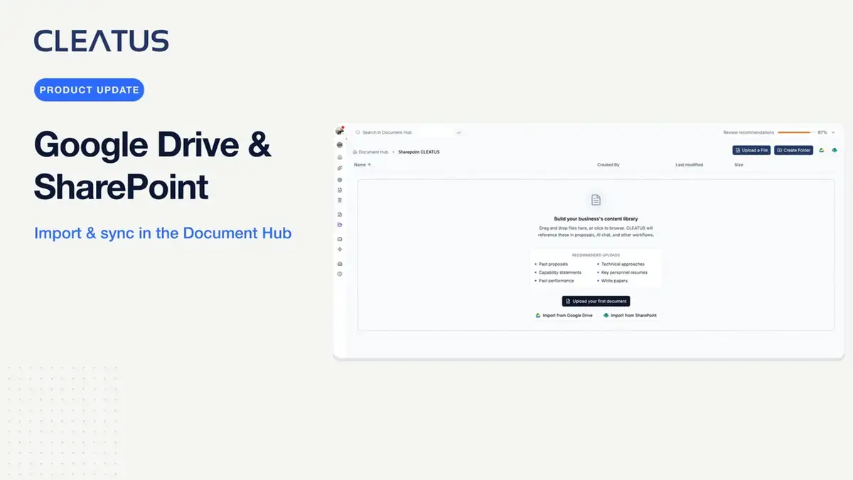 Connect Google Drive and SharePoint to your Document Hub π
