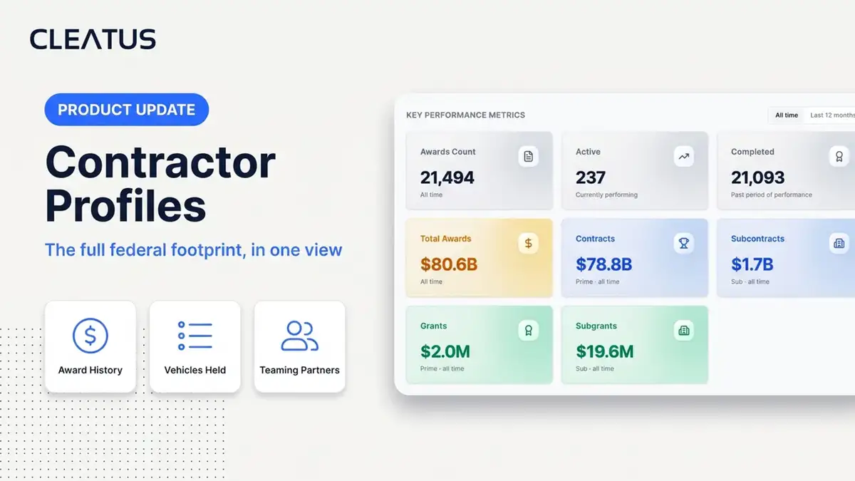 See any contractor’s full federal footprint with deeper Contractor Profiles 🔎
