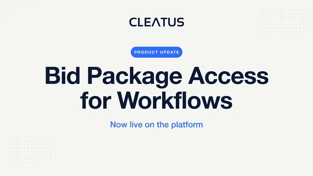 Your AI Workflows can now read your bid package π
