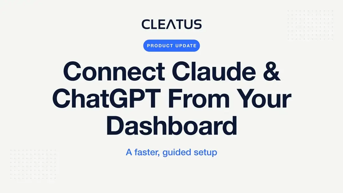 Connect Claude and ChatGPT right from your dashboard 🧠