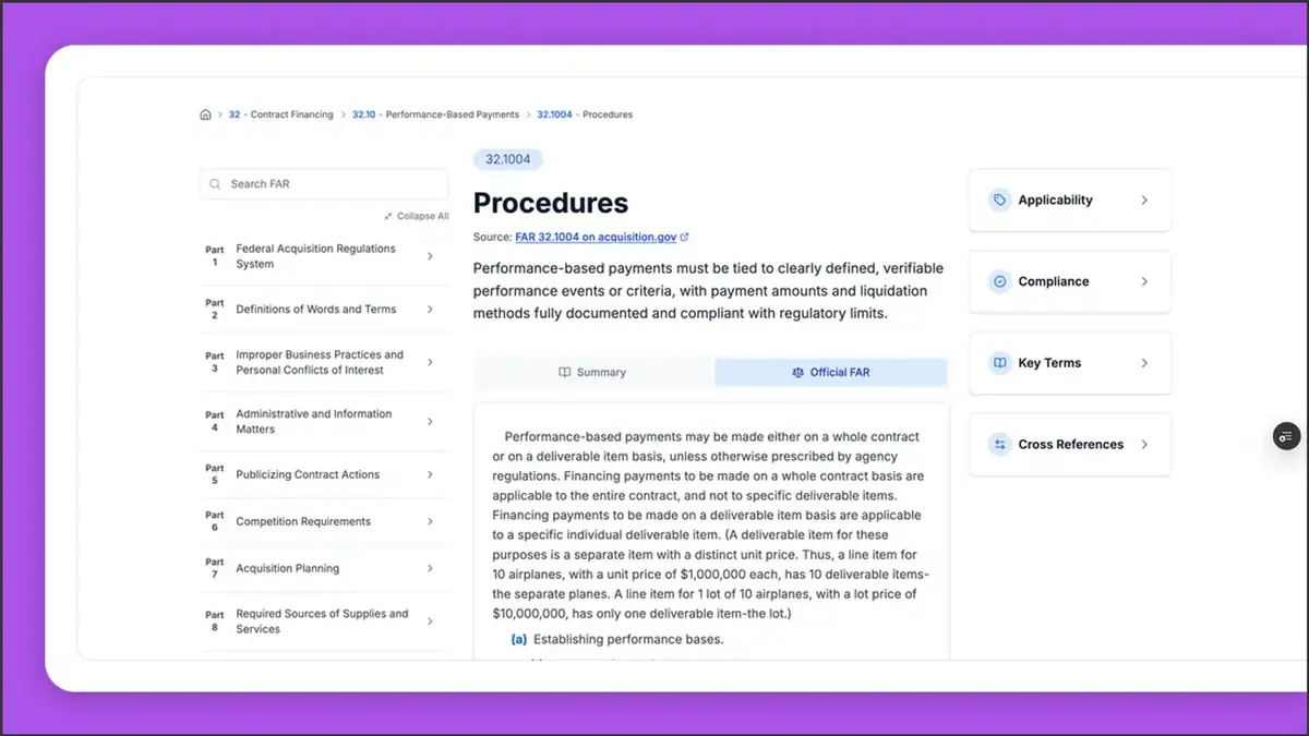 FAR Navigator pages now link to their official source π