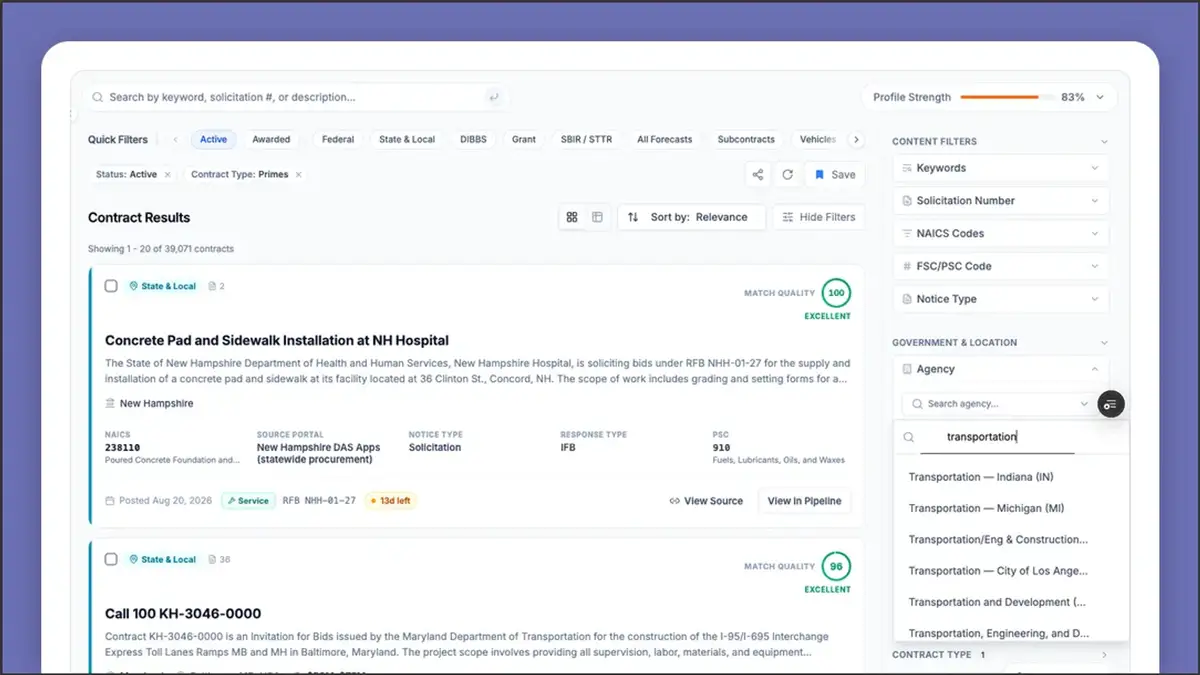 Contract Search opens a lot faster π