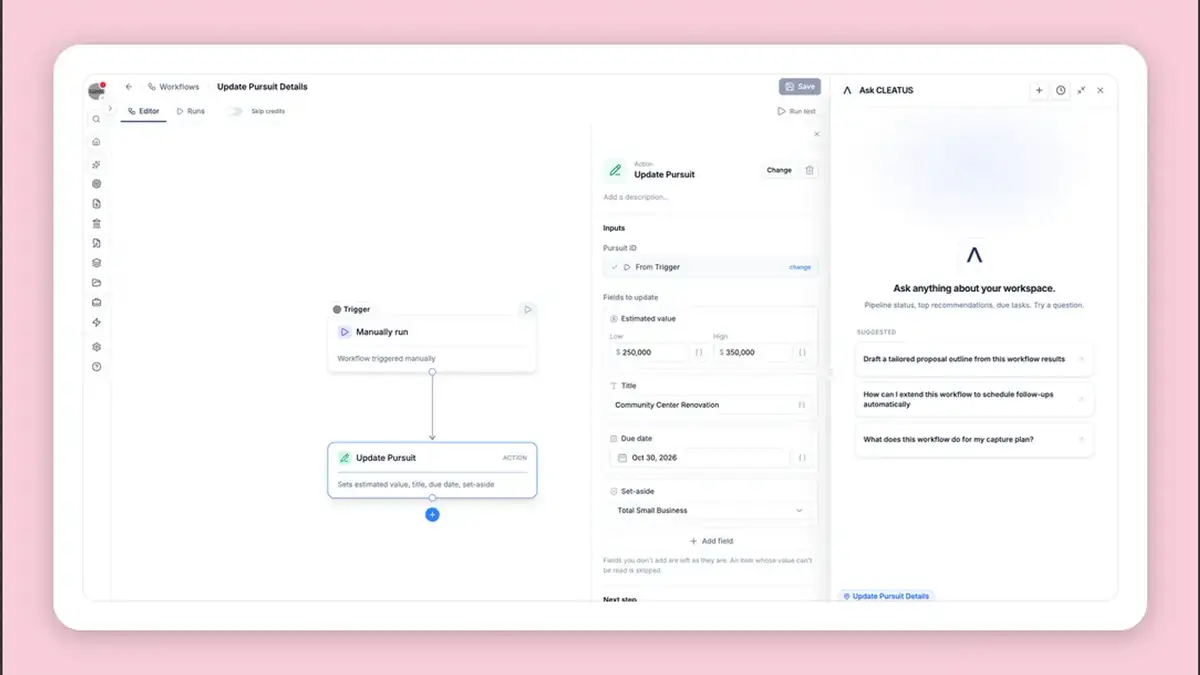 Keep pursuit details current with workflows ⚙️