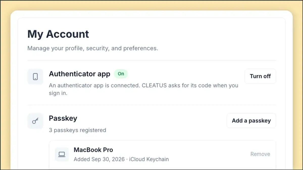 Sign in with a passkey or authenticator app ๐