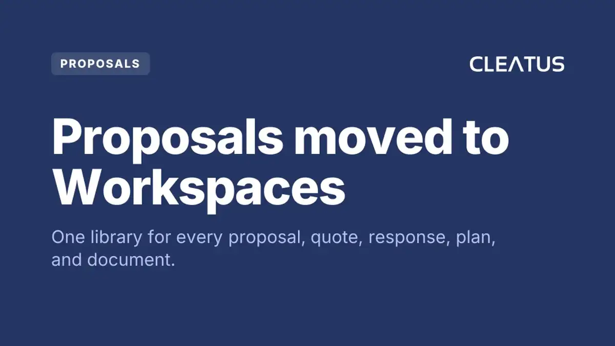 Bring every proposal into one Workspaces library ๐๏ธ